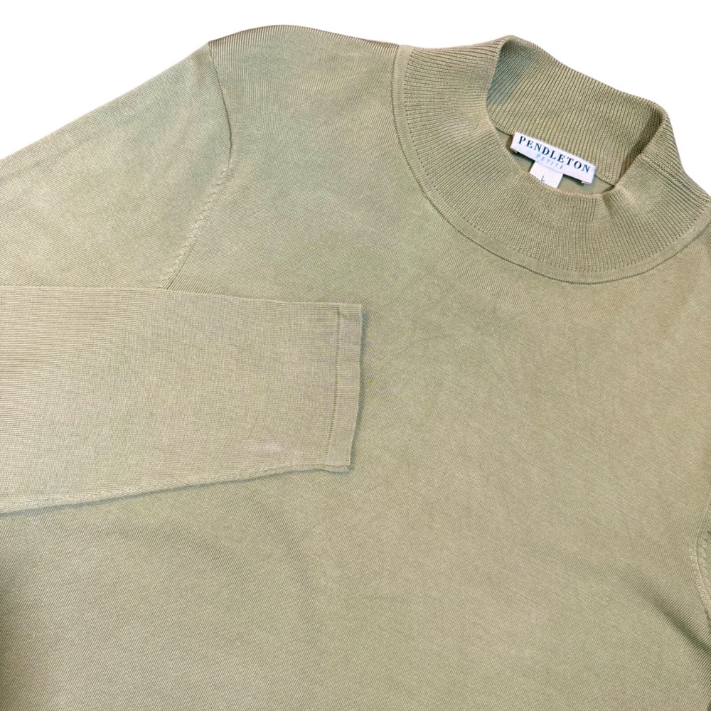 Pendleton Silk Blend Knit Mock Neck Sweater Staple Layering Piece Office‎ Large